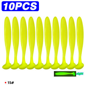LAKBAT 10Pcs Soft Lure 6/7/9/12cm Silicone Worm Bait Popular Fishing Tackle For Bass Trout Saltwater Freshwater Fishing
