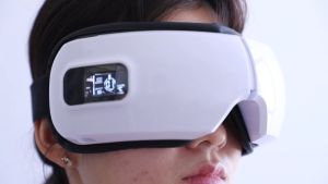 Eye Massager with Heat Therapy Air Pressure Massage Soothing Vibration and Immersive Music Therapy