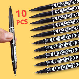 10 PCS Permanent Markers Pens Manga Waterproof Double Sided Colored Oily Ink Sketch Painting Art School Supplies Stationery