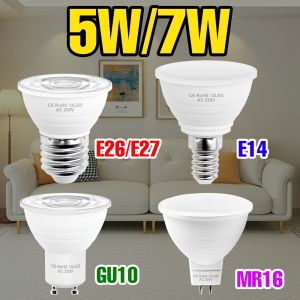 7W E27 LED Light Bulb AC220V E14 Ceiling Lamp 5W GU10 Spotlight MR16 Chandelier Bulb GU5.3 For Home Bedroom Office Soft Lighting