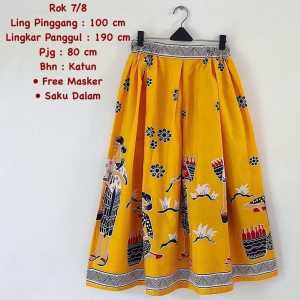 Rok Batik 7 per 8 Wanita Dewasa Motif Mbok Jamu Kekinian Viral Bawahan Cewek Modern Bahan Katun Halus - DRUPADI BATIK
