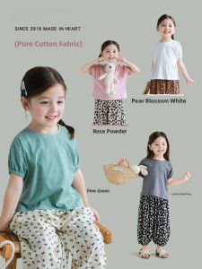 Pure Cotton Tie Dye T Shirt Short Sleeve Summer New Style for Girls Baby Girl Cotton Top Versatile Solid Color T Shirt