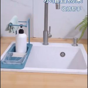 SG   Sink Holder Telescopic Sink Shelf Soap Sponge Drain Rack Kitchen Storage Holders Racks