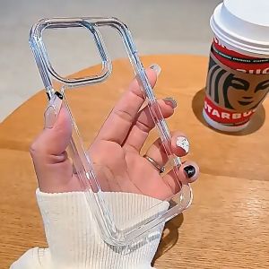 GADGET FUSION: Kasus Ponsel Transparan Silikon untuk iPhone 11, 13, 12, 14, 15 Pro MAX