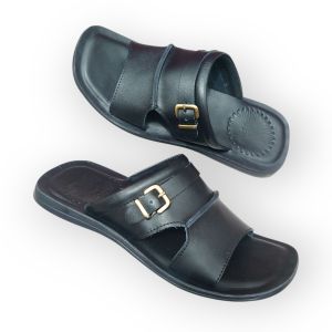 SANDAL KULIT PRIA ( GARANSI KULIT SAPI 100% ) MODEL JM04 COKLAT ( PREMIUM HIGH QUALITY )