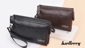 Dompet Baellerry Pria Clutch Dompet Besar Dompet Bisnis Mewah Elegant Terbaru