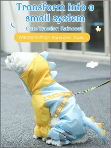 Teddy Bichon Four Corner Rain Poncho Summer Waterproof Pet Raincoat Dog Poncho Rain Poncho Unconstrained