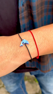 Emicraftt - Gelang Tali Couple Lumba-lumba Resin Biru Galaxy Glow In The Dark Cewe Cowo