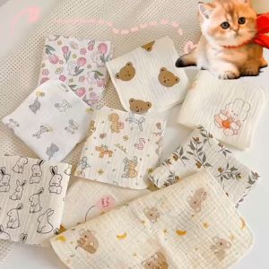 READY STOCK‼️ Baby Muslin Washcloths | Soft Cotton Face Towel | Multi-Layer Baby Bibs | Gentle & Absorbent | Multi-Style 现货‼️ 婴儿纯棉纱布毛巾 | 柔软多层 | 可用作口水巾 | 吸水透气 | 多款可选