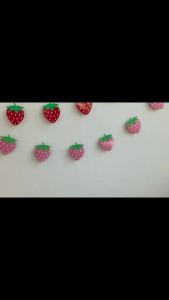 2.5M(15PCS)Red/Pink Strawberry Banners Berry First Birthday Shower Picnic Fruit Theicnic Fruit Theicnic Fruit Theme photo booth