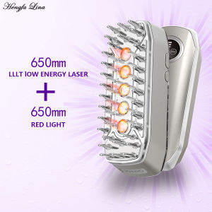 Hengfa Lina Laser Hair Growth Comb Electric Hair Growth Comb Red Light Treatment Head Massager Hair Brush RestoreTherapy Hair Loss Device