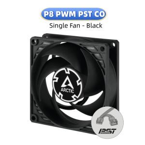ARCTIC P8 PWM PST CO 80mm Case FanPWM Sharing Technology(PST)Dual Ball Bearing for Continuous OperationFan Speed:200–3000 rpm