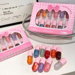 Bộ Son Bóng SHAQINUO - Độ Bám Màu Lâu Trôi Dưỡng Ẩm Làm Mềm Môi Với Hiệu Ứng Bóng Gương Lấp Lánh Bộ Quà Tặng Hoàn Hảo