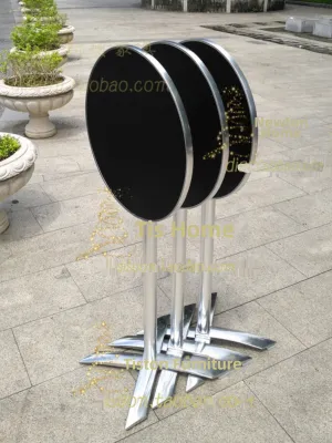 Modern Folding round Bar Table High Foot Cocktail Table Celebration Exhibition Black Bar Counter Compact Storage Design