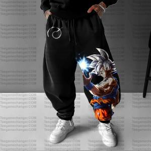 Bandai | DRAGON BALL Super Saiyan God Goku Black Hoodie Men Women Anime Character Print Pullover with Blue Aura and Wu Sleeve Logo Casual