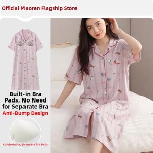 MiiOW | Cotton Summer Cartoon Dress Loose Breathable Sleepwear