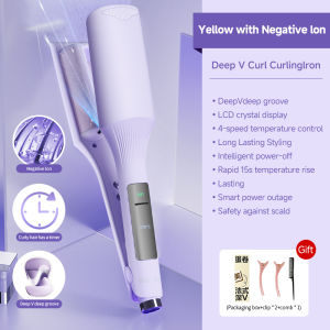 MinHuang | Hair Wavy Curling Iron 32mm Big Wave Deep Wavy Splint Egg Rolls Hair Curler Crimping Iron Styler Wand for All Hair Styling Tools