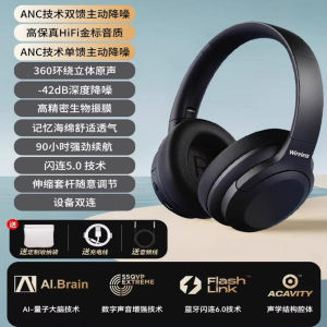 Kangalu Active Noise Cancellation Bluetooth Wireless Headset Long Battery Life Suitable for Gaming Esports Computers Mobile Phones