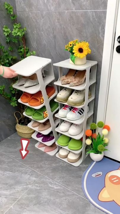 AKIRO HOME Multi-Layer Tier Shoe Rack Space-Saving Narrow Shoe Storage ...