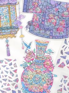 Historical Antique Restoration High-Difficulty Ancient-Style Large-Size Sticker