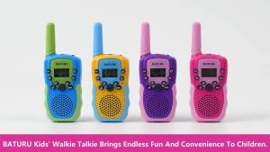 BATURU Walkie Talkies for Kids Rechargeable Kids Walkie Talkies 2 Pack Blue Walkie Talkies Toys Gifts for 4 5 6 7 8 9 10 Year Old Stocking Stuffers for Kids Boys Toddlers Christmas