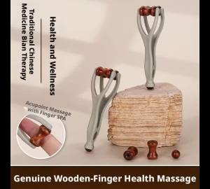 1/2/3/5PCS Solid Wood Finger Massager Roller Featuring 360° Roller Clip‑on Design for Hand Meridian Relief