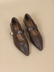 Josiny | French Style Chunky Heel Mary Jane Pumps Soft Sole