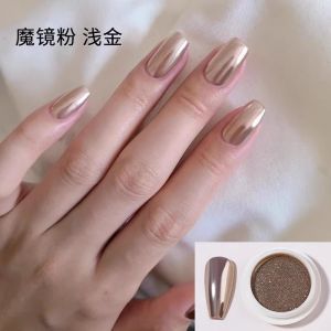 Aurora Pearl Gold Mirror Powder Nail Salon Professional Makeup Tool Any Skin Type Suitable Normal Size Basic Packaging
