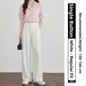 XIANYIJIAO | Black Ice Silk Womens Summer Thin Loose Wide-Leg Pants