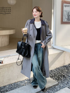 Gray British Style Retro Blogger Woolen Coat Womens 2025 Autumn New High-End Feeling Tweed Windbreaker Outerwear