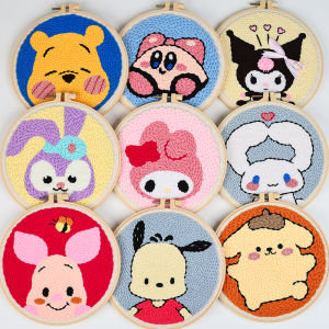 Fun Russian Poke Embroidery Handmade Embroidery DIY String Art Childrens Cartoon Poke Stamp Show Needle Material