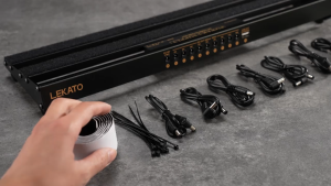 LEKATO Guitar Pedal Board with Built-in Power Supply DC 9V 12V 18V Output Aluminum Alloy Guitar Effects Pedalboard
