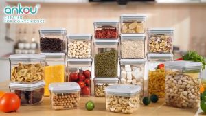 Ankou Multifunction Airtight Mini Milk Storage With Scoop 350ml Green (Rectangular) VMI Direct