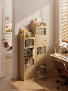 ZHUSHANXIA | Wood Narrow Multi-functional Storage Cabinet