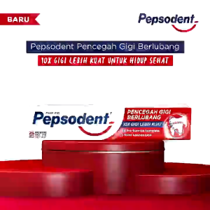 PEPSODENT Pasta Gigi Pencegah Gigi Berlubang | 75g | Anti-cavity Toothpaste Dengan MikroKalsium | 10X Gigi lebih kuat