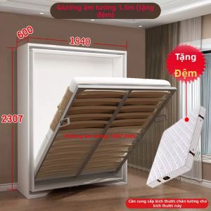 EYE-LUN | Giường Tường Gập Đượcn Quay Được Tiết Kiệm Không Gian có Kệ Sách