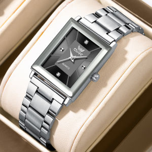 OPK Mens Watch Original Authentic Waterproof Quartz Diamond Dial Fashion Stainless Steel Simple Casual Mens Watch