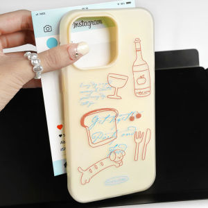 New Premium Dog Skin Feel Cartoon Phone Case for  11 12 13 pro Max 14 pro 15 pro 16 Frosted Surface Anti-Fall Protection