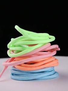 Round Luminous Fluorescent Shoelaces Glow In The Dark Night Color Shoelace Sports Canvas Shoe Lace Adult Children Shoe Laces New
