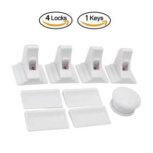 Khóa An Toàn Từ Tính Cho Trẻ Em 1-5 Chiếc Không Cần Khoan Ngăn Kéo Tủ Lạnh Khóa Tủ Cho Bé An Ninh Gia Đình Trẻ Em Limiter