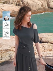 3COLOUR·S | New Autumn Off-Shoulder T-shirt Vest Dress Two-Piece Set