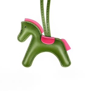 Luxury Equestrian Saddle & Pony Bag Charm Keychain – Artisan Hand-Stitched Faux Leather  Reinforced Pony Design Premium Gift