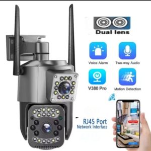 NEW IP CAMERA OUTDOOR DUAL LENSA 16MP CCTV V380 PRO WIRELESS KAMERA WATERPROOF