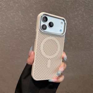 Luxury Dissipate Heat Hard Magnetic Case For iPhone 18 17 Air 16 15 14 13 12 Pro Max Plus For Magsafe Wireless Charge Back Cover