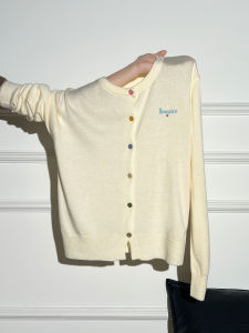 AUDISTY | Áo Cardigan Tay Dài Thêu Hoa Mềm và Rộng