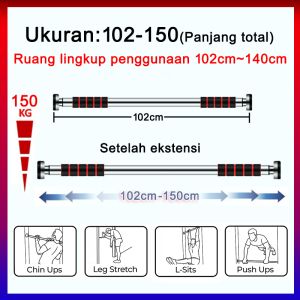 Door Chin Up - Pull Up / Chin Up / Pull Up Bar / Alat fitness doorway door Bar Pull Up Bar Dinding Pintu Door Chinning Alat Untuk Fitness Olahraga