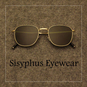 Vintage Sunglasses Womens Summer Sunscreen Metal Sun Glasses Fancy European and American Fashion Trending Street Shot Small Face Small Square Box