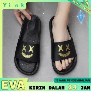 Sandal Slide Pria Keren Motif Terbaru Kekinian Viral EVA Sendal Selop Pria Dewasa Cowok Fashion Anti Slip Karet Empuk