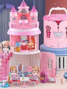 Princess Dream Castle Toy Bedroom Simulation Playhouse Girls Dollhouse Furniture Kids Assembly Holiday Gift Small Princess