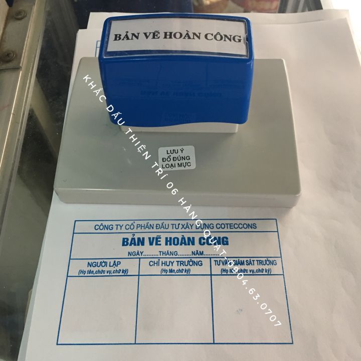 Hộp dấu liền mực bản vẽ hoàn công cỡ lớn | Lazada.vn